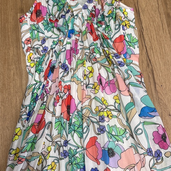 Oliphant Zinnia Ruffle v neck Maxi Dress Floral Multi Size XS NWT - Picture 3 of 6